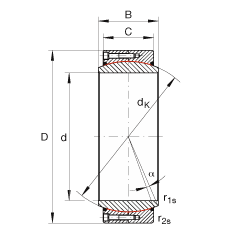 ����P���S�� GE420-DW-2RS2, ���� DIN ISO 12 240-1 �˜�, ��S�o���ɂ��ܷ�