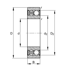 ���{�����S�� 2209-2RS-TVH, ���� DIN 630 �˜ʵ���Ҫ�ߴ�, �ɂȴ��ܷ�