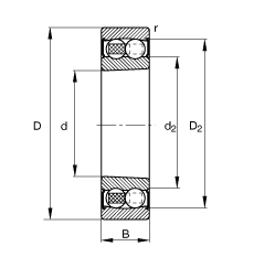 ���{�����S�� 2207-K-2RS-TVH-C3, ���� DIN 630 �˜ʵ���Ҫ�ߴ�, �F�ף��F�� 1:12���ɂȴ��ܷ�