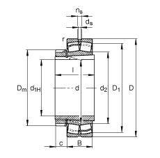 �{�ĝL���S�� 22206-E1-K + H306, ���� DIN 635-2 �˜ʵ���Ҫ�ߴ�, ���F�׺;o����